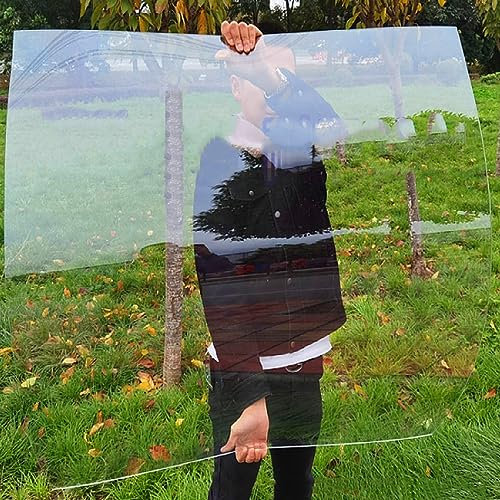 Plaque Acrylique Transparente Feuille De Plastique En Polycarbonate,Panneau D'endurance De 1mm,Antichoc et résistant aux UV Couverture de Toit,pour Jardin,Serre,Abri de Voiture (0.6x1m)