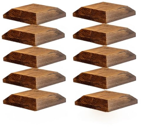 Timber Fence Post Cap | Fits 4x4 (100x100mm) Posts | Brown | Square Posts | Pack of 10