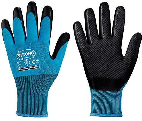 Stronghand HandschuhMan. Winterhandschuhe Arbeitshandschuhe mit Waffelmuster, gefütterte Latexhandschuhe Gr. 8-11 (1, 11/XXL)