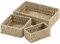 YheenLf Set de 3 Cesta de Almacenamiento, Cajas de Almacenaje para Organización, Cestos Organizador Para Dormitorio, Baño, Cocina, Armario, Color Madera, 36×10×23cm