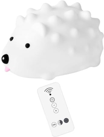 Veemoon Igel Nachtlicht Nachtlichter Für Kinder Süßes Led-licht Nachtlicht Für Kleinkinder Igel-led-licht Kinder Nachtlicht Stillen Leicht Kieselgel Schreibtisch Haushaltslampe Weiß Baby