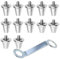 wimony 12Pcs Football Shoe Studs Replacement，Metal Studded Football Boots Compatible with Nike Compatible with Puma Compatible with New Balance (13mm + 15mm),Complimentary Wrench