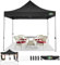 COBIZI pavillon 3x3 wasserdicht stabil Winterfest faltpavillon 3x3,Outdoor faltbar pavillon Party Zelt，gartenpavillon, Schwarz