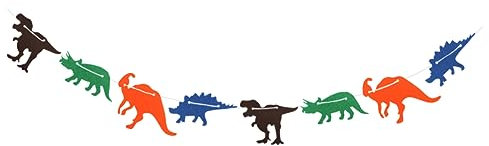 Dinosaurier Flagge Vliesgirlande 8 Stück für Geburtstagsfeiern