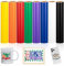 VINYL FROG Rollo de vinilo permanente Adheisve mate de 12 x 5 pies, rollo de vinilo adhesivo permanente de 8 colores para decoración de calcomanías, decoración de fiestas (negro, blanco, rojo, verde,
