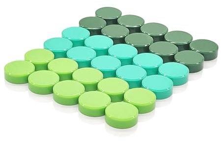 ZDZBLX Fridge Magnets – 30 Pack Strong Small Round Magnets for Whiteboard, Notice Board, Crafts, Office, Classroom – Heavy Duty Cute Green Mini Magnets for Adults – Magnetic Dots for Home & Kitchen