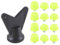 Tinbabia 12Pcs Football Shoe Spikes Soccer Boot Cleats M5 Threading Screw 7mm 10mm Anti Slip Replacement Studs Easy to Use Green