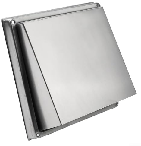 Schlanke Edelstahl-Wand-Lüftungsabdeckung mit Rückzugshülse, abgedeckter externer Abluftventilator-Abdeckung für Wäschetrockner und Abzugshaube