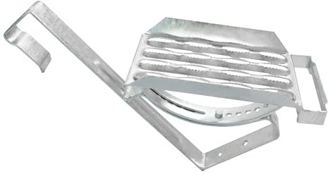 Decket Dachtritt für Schornsteinfeger, Dachsteigtritt Typ D aus Stahlblech für Hohe Korrosionsbeständigkeit, Trittfläche zur Bewegung auf Dach, Laufgitter mit Rutschfester Oberfläche, Verzinkt