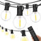 Miawtro 30m Guirlande Lumineuse, 50+2 Ampoules De Rechange，Étanchéité Ip44,G40 Résistance Aux Chutes Guirlande Lumineuse,avec Télécommande,Ampoules LED pour Patio,Convient Jardin, Fête, Mariage
