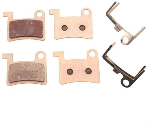 E Bike Essential 2 Paar Vollmetall Fahrrad Scheibenbremsen Angebot Zuverlässige Stoppkraft in Jede Bedingung (aktualisiert Ganzmetall Sintern gold)