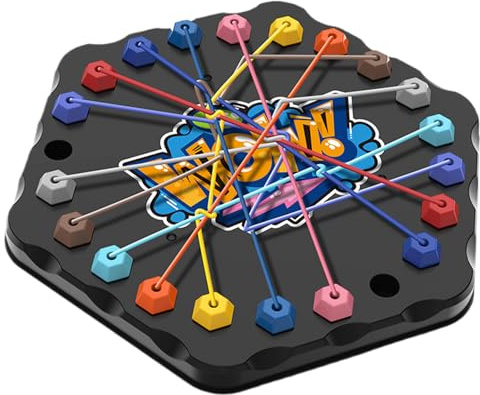 JIEBWCHA Rope Unlock Battle Game, Interactive Untying Rope Challenge Strategy Board Game, Lacing Untangling Toy Educational String for Kids Adults Fine Motor Skills