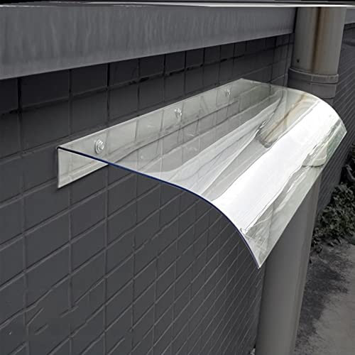 Transparentes Vordach für Tür und Fenster, moderner Lichtbogen-Sonnenschutz, 3,5 mm dick, Regenschutz, langlebig, Outdoor-Schutz, stilvolle Eingangsabdeckung, wetterbeständig