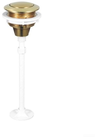 HpLive 38mm WC Spülknopf mit Einzelfunktion, Wassertank Einzelknopf Toiletten-Spülknopf kompatibel mit Standard Spülventilen(Helles Gold)