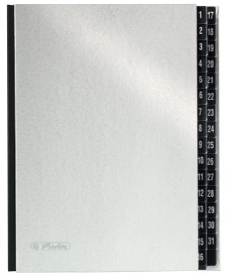 Herlitz 1989128 Pultordner 1-31 silber