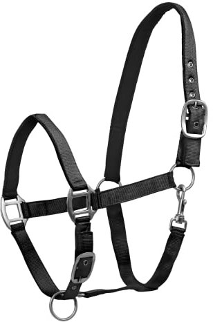 Waldhausen Perlonhalfter Satin, schwarz, VB