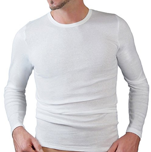 HERMKO 3640 Herren Langarm Shirt aus 100% Bio-Baumwolle, Long-Sleeved Underwear for Men Männer Unterhemd mit Langen Armen