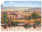 ARTLAND Wanddeko Poster & Kunstdrucke Wandposter Toskana Landschaft Italien Natur Malerei Terrasse Mediterran Ocker T4BP