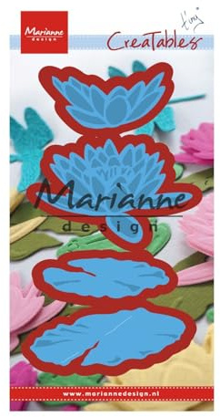 Marianne Design Creatables Tiny's Waterlily L, Metal, Blue, 20 x 9 x 0.5 cm