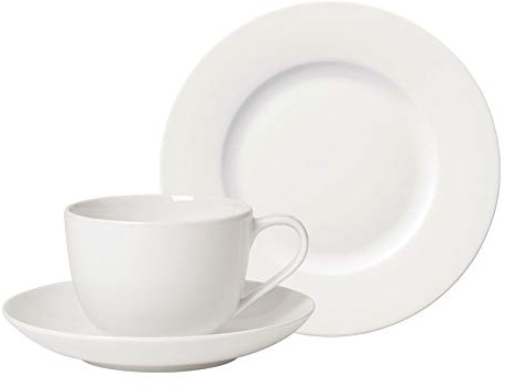 Villeroy und Boch - For Me Kaffee-Set, 18 tlg., das Allround-Talent, Premium Porzellan, spülmaschinen-, mikrowellengeeignet, weiß