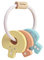 PlanToys Schlüsselrasseln Baby - Rassel und Beißring Baby - Greifling aus Holz - Babyspielzeug - Holzspielzeuge ab 4 Monaten - Pastelfarben