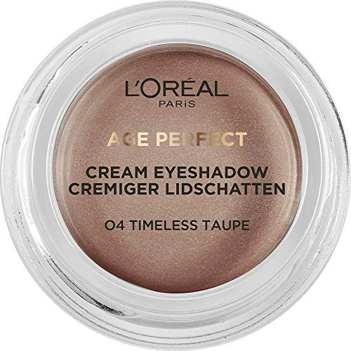 L'Oréal Paris Age Perfect cremiger Lidschatten 04 Timeless Taupe, Bronze, cremige Textur, hohe Deckkraft, 3er Pack(3 x 4 g)
