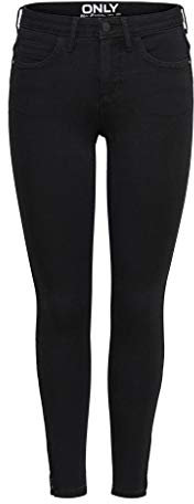 ONLY Onlkendell Eternal Ankle, Jeans Donna, Nero, XXL / 32L