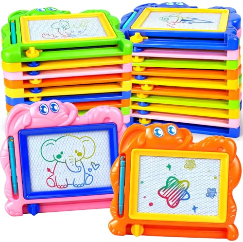 Hymaz 22 Pack Magnetic Drawing Board for Kids, Colorful Doodle Drawing Board for Toddlers 1-3, Erasable Doodle Sketch Tablet Writing Pad for Boys Girls Classroom Rewards Party Favors Easter Gifts