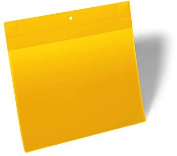 Durable Magnetische Kennzeichnungstasche Extra Stark A4 quer, Packung à 10 Stück, Gelb, 174804