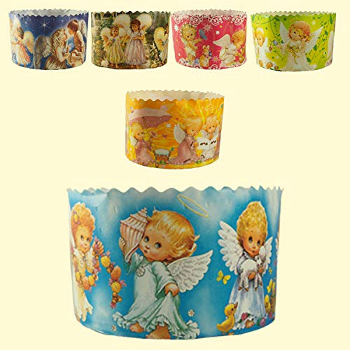 Slco Backform für Osterkuchen, Engel, H-8,5 cm, D-11cm, Weiß, Wiederverwendbar, Karton