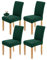 AngLink Stuhlhussen 4er Set Dunkelgrün - Stretch Stuhlbezug Waschbar Langlebig Universal Stuhl Hussen für Bankett Hotel Küche Restaurant Haus Hochzeit Deko