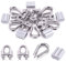 Swpeet - Set di accessori per fune metalliche M10 (3/8), incluso morsetto per fune metallica M10, ditale in acciaio inox M10, manicotto in alluminio da 10 mm, perfetto per cavo da 1/8 (M10)