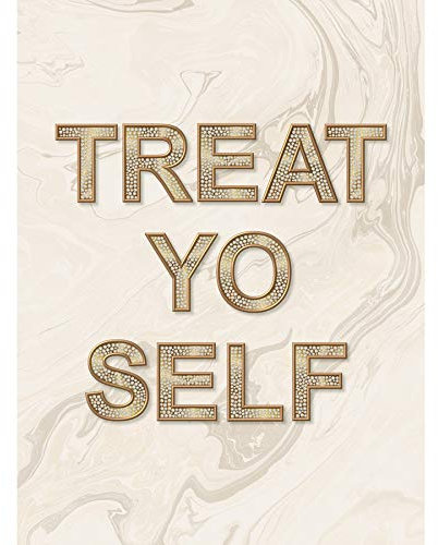 Artery8 Treat Yo Self Diamond Unframed Art Print Poster Wall Decor 12x16 inch Wand Deko