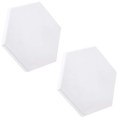 nbeads 2 Pcs Canvas Panel, Hexagon Canvas Blank Canvas Stretched Artist Leinwand Ölfarbe Board Für Malerei Craft Drawing