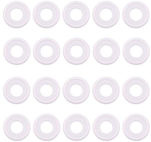DERNORD Weiße PTFE (Teflon) Dichtung Tri Clamp O-Ring – 2,5 cm (20 Stück)