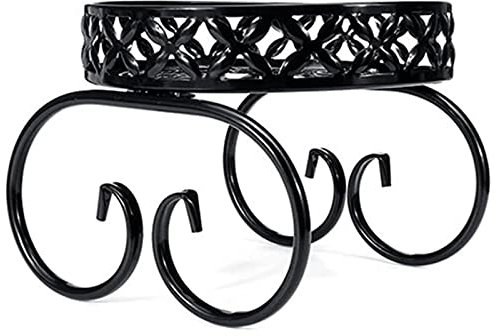 Supporto in Metallo Scaffale per Fiori Scaffale per Fiori Arredo da Giardino Porta Fioriera in Ferro Battuto Balcone per Esterni Supporto per Piante da Interno,Black