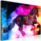 decomonkey Bilder Pferd Abstrakt 120x80 cm 1 Teilig Leinwandbilder Bild auf Leinwand Vlies Wandbild Kunstdruck Wanddeko Wand Wohnzimmer Wanddekoration Deko Tiere bunt