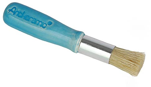 Backpinsel Kochpinsel porzellan Naturborsten ANCKERAMIC, handgefertigt Hellblau