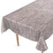 Tischdecke abwaschbar Wachstuch Wachstuchtischdecke Gartentischdecke Leinen-Optik Pflegeleicht Wasserabweisend 140 x 140 cm (Rechteckig) Grau mit Saum