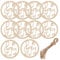 minkissy 10pcs Christmas Tree Wooden Ornaments, Embellishments Musical Note Wooden Hanging Xmas Decorations with Ropes Musical Christmas Decorations