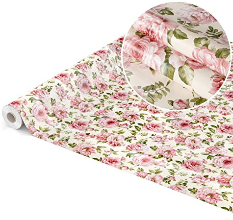 ANRO Tischdecke abwaschbar Wachstuch Wachstuchtischdecke 350 x 140cm Schnittkante Natalie Blumen pflegeleicht Wachstischdecke wasserabweisend Gartentischdecke Meterware Lotuseffekt