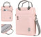 Dadanism 9-11 Tablet Sleeve Carrying Bag with Shoulder Strap for iPad 10th Gen 10.9, iPad 9/8/7th Gen 10.2, iPad Air 11, iPad Pro 11 M4 M2 2024, iPad Air5/4 10.9, Galaxy Tab A9+ Plus 11/S9 FE, Pink