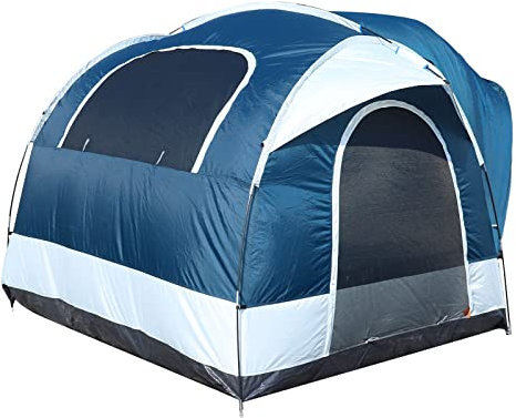 SUV Zelt, Outdoor Wasserdichtes Fahrzeug Markise, zweilagig, sturmfest, Universal SUV Camping Zelt bis zu 4 Personen Schlafkapazität 250 x 250 x 199,9 cm, blau, geeignet für Camping, Reisen,