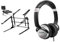 Pyle Support Ordinateur Portable-Double Support,PC Portable,Laptop Stand & Numark HF125 – Casque Professionnel pour DJ Ultra-Portable avec Câble de 1,8 m, Haut-Parleurs 40 mm