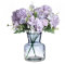 huaao 2 pcs Set di Fiori Artificiali Finta in Seta Bouquet da Sposa Rosa Ortensia Garofani Fiore Decorazione di Nozze per Vaso Casa Composizioni Floreali Matrimonio Centrotavola, Viola Chiaro