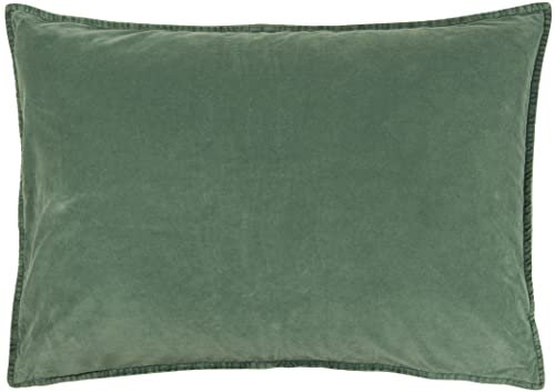 Ib Laursen Kissenhülle Dekokissen Zierkissen Sofakissen Kissenbezug Velours summer green 72x52, Samt