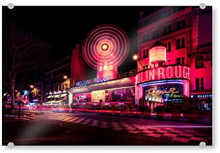 artboxONE Acrylglasbild 150x100 cm Städte Moulin Rouge - Bild Moulin Rouge Frankreich französisch