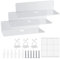 OIJOIYOI 3 STK Wandregal, Acryl Schweberegal Wand Ohne Bohren, Schwebendes Regal, Regalbrett Wandfläche Acryl Regal für Badezimmer Wohnzimmer Schlafzimmer Küche Büro, mit Kabelclips - Transparent