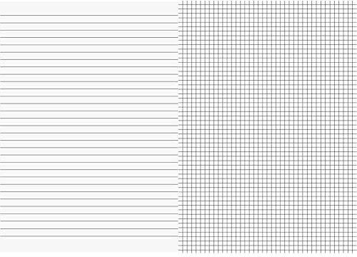 Brunnen 102100750 Kanzlei-Papier/Kanzleibogen (A4, liniert, 80 g/m², 50 Blatt eingeschweißt) & 102100850 Kanzlei-Papier/Kanzleibogen (A4, kariert, 80 g/m², 50 Blatt eingeschweißt)