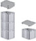 PROREGAL SuperSparSet 4x Eurobox NextGen Grip mit Auflagedeckel & 4 schwarzen Schiebeschnappverschlüssen, HxBxT 32x30x40cm, 30 L, Grau, Griffe geschlossen, Eurobehälter, Transportbox